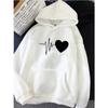 Hirsionsan Heart Print Women Sweatshirt Soft Casual Loose Vintage Female Hoodies 2023 Winter New Warm Fleece Student Tops Y2k