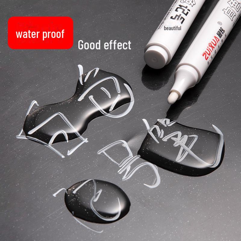 Белый масляный маркер для промышленности, деревообработки и искусства - маленькие и большие наконечники