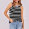 Женский повседневный удобный регулируемый сексуальный с открытой спиной модный полосатый топ-жилет