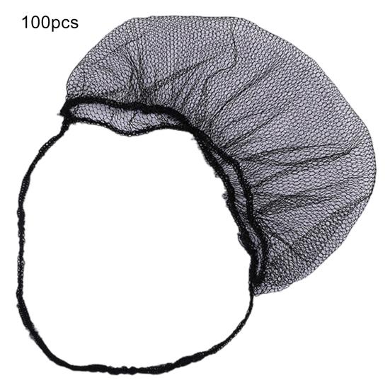 Yousheng 100Pcs Disposable Nylon Beard Net Breathable Heavy Duty Elastic Band Food Service Cooking Black Men Beard Guard Protector Mesh Cover