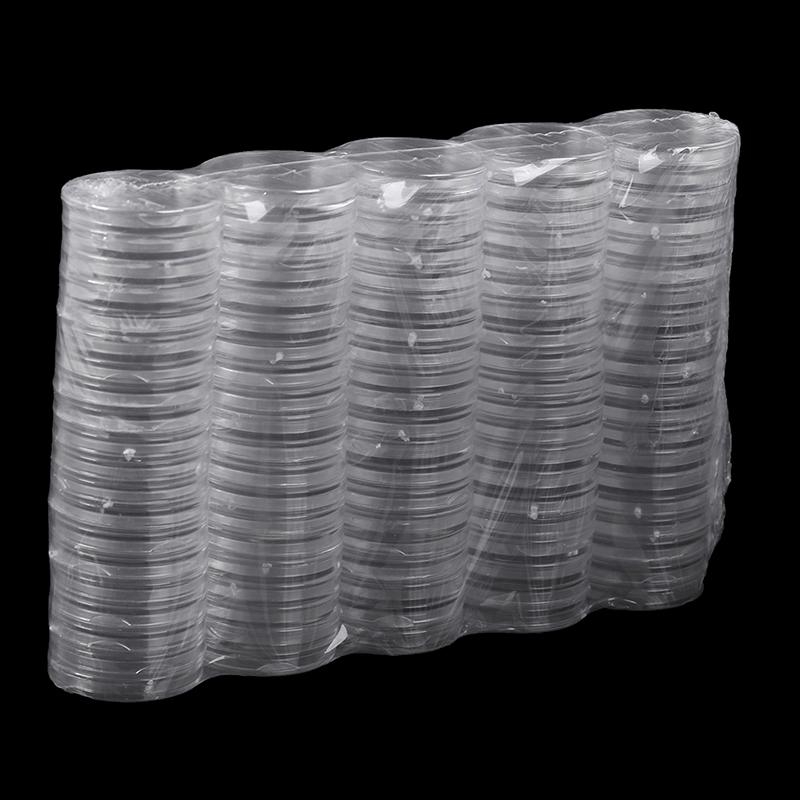 100Pcs 27Mm Coin Holder Capsule Storage Case Display Box Round Display Cases