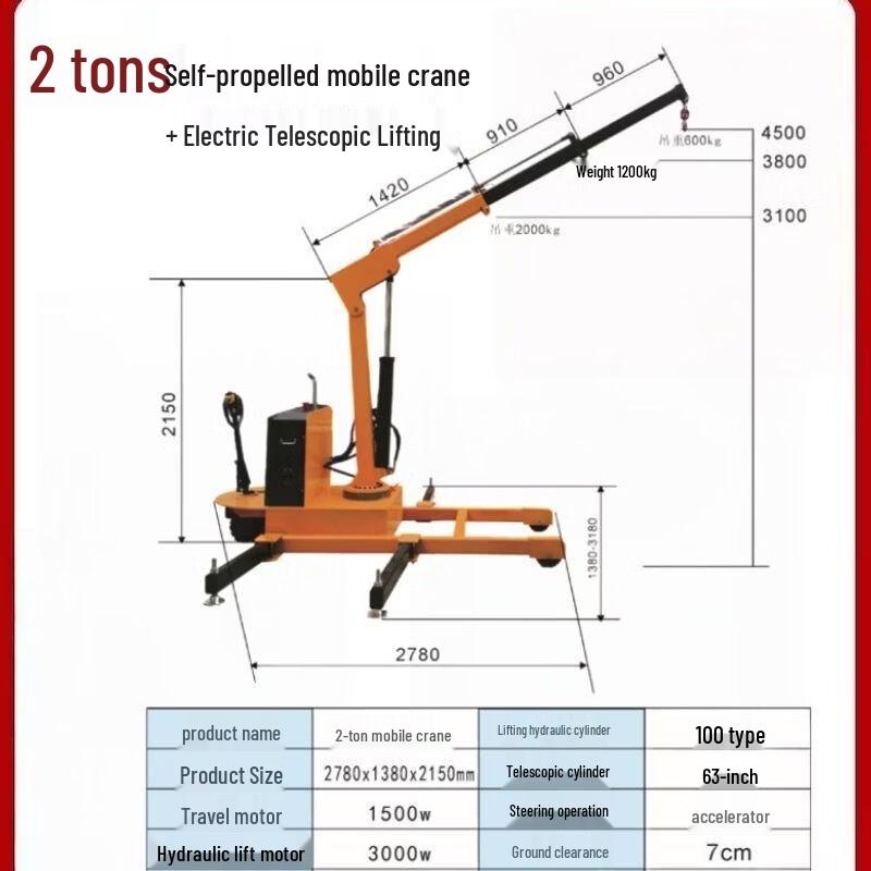 Mobile Electric Hydraulic Mini Crane