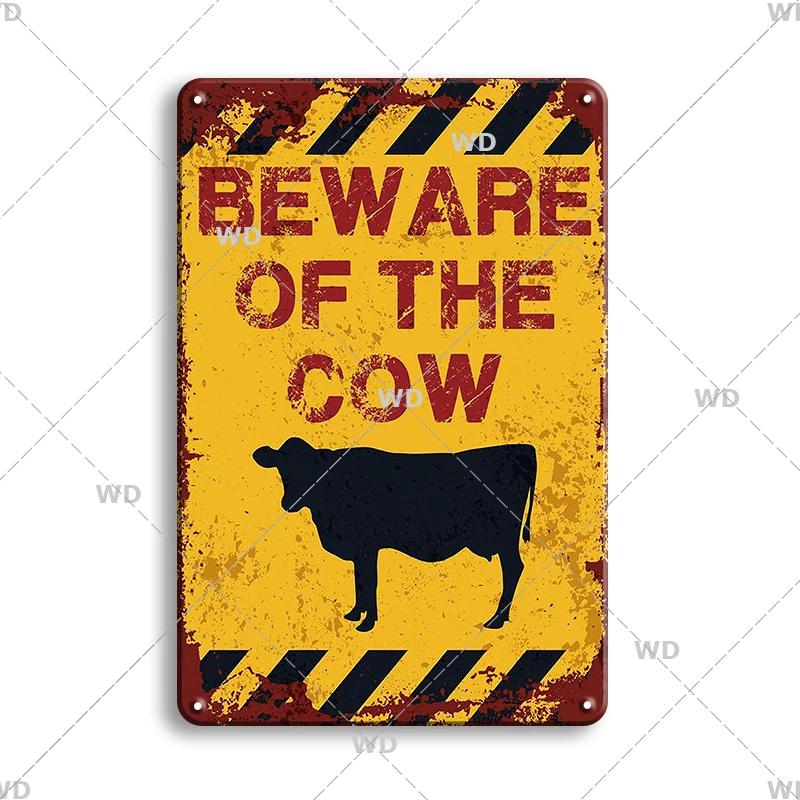 Предупреждение Опасность Металлические Знаки Остерегайтесь Животных Постер с Котом Винтажная Настенная Табличка Металлическая Тарелка Паб Бар Дом Живопись Декор для Мужской Пещеры