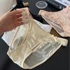 Женские летние сексуальные кружевные прозрачные трусики с высоким разрезом из атласа и ледяного шелка