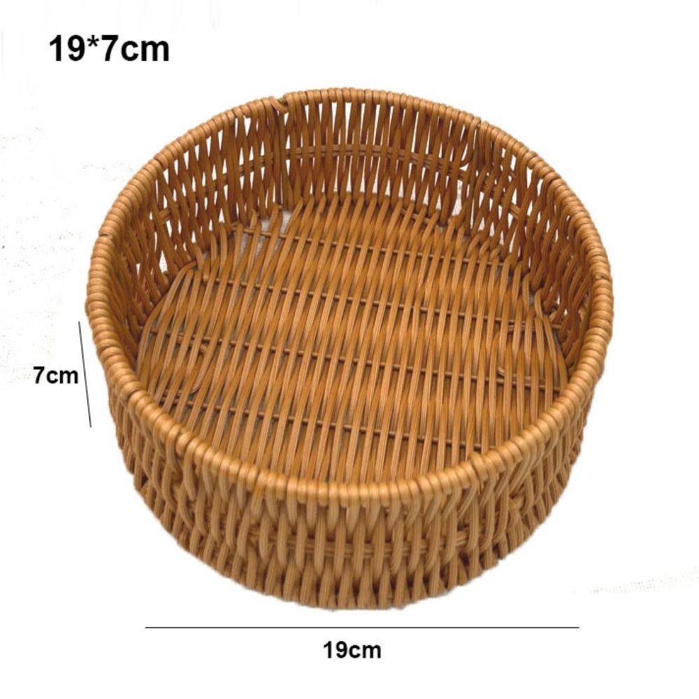 Плетеная корзина для хлеба, фруктов, овощей, жесткая, для ресторана, сервировочная, настольная витрина