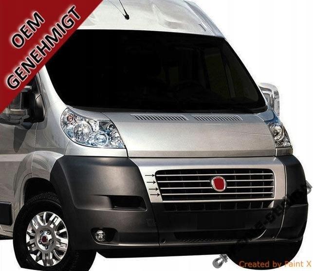 FIAT DUCATO - ХРОМИРОВАННЫЕ ПОЛОСКИ НА РЕШЕТКУ