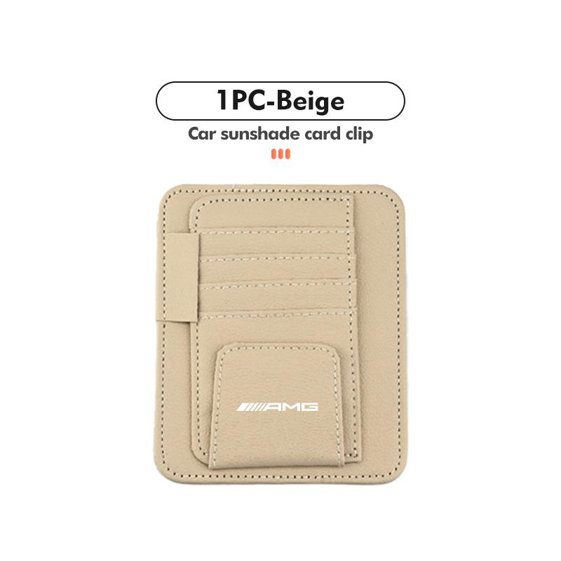 BLZ3 Car Sun Visor Glasses Clip Card Ticket Holder Accessories For Mercedes Benz AMG C180 C300 W124 W176 W177 C200 C260 GLC CLE CLA