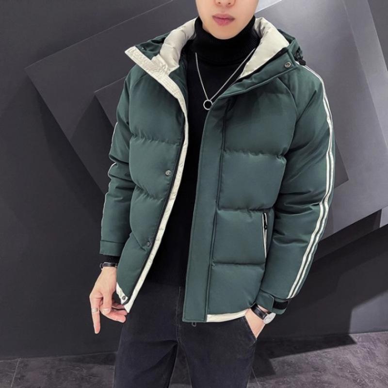 Men's Trendy Hooded Velvet Cotton Jacket – Autumn/Winter 2024: Thick, Warm, Cold-Resistant Casual Wear.