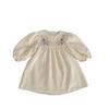 2023 Spring Dress Baby Girls Baby Embroidered Lace Collar Bubble Long Sleeve Pit Strip Lady Long Skirt