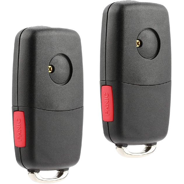 Replacement Key Fob For Jetta Golf Passat Beetle,Mushan Pack Of 2 Keyless Entry OEM Replacement Remote Key Uncut Fits For VW 2002-2005