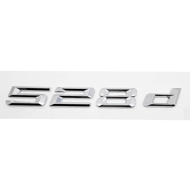 ABS Car Rear Trunk Letters Logo Badge Emblem Sticker For BMW 5 Series 520d 525d 528d 530d 535d 540d 550d E39 E60 E61 F10 F11 G30 yj2