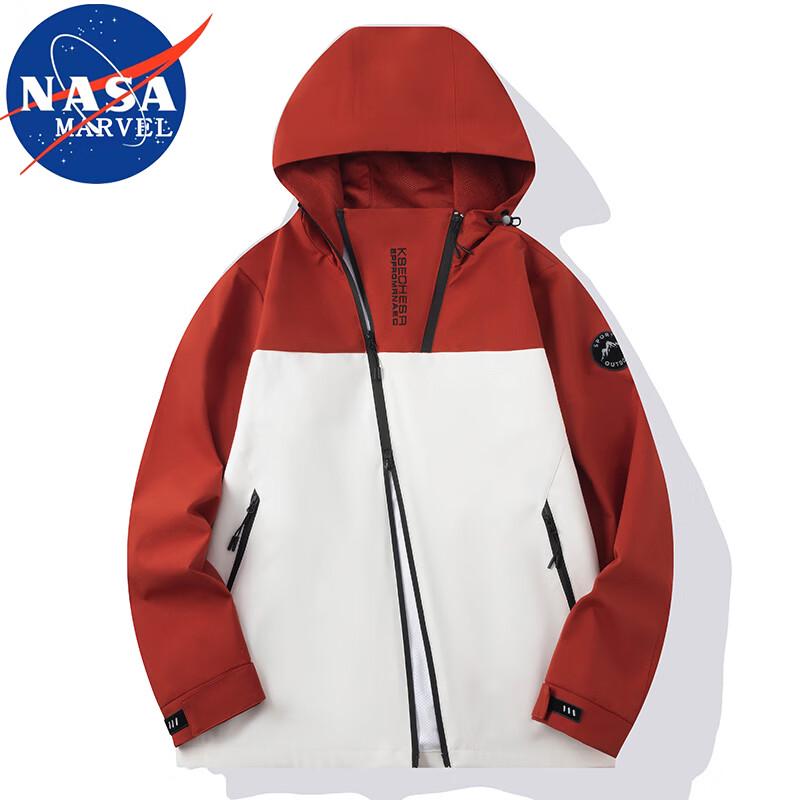 Мужская повседневная уличная куртка с капюшоном NASA MARVEL