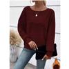Осень/Зима Новые удобные повседневные однотонные свитера с длинным рукавом и круглым воротом, пуловеры с завязками на голове, свободные женские топы