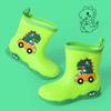 Children's Rain Boots New Cute Cartoon Rain Shoes Outdoor Waterproof Non-Slip Dinosaur Boys and Girls Shoes