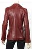 Бордовый женский кожаный пиджак из натуральной кожи ягненка, ручная работа, деловой, стильный