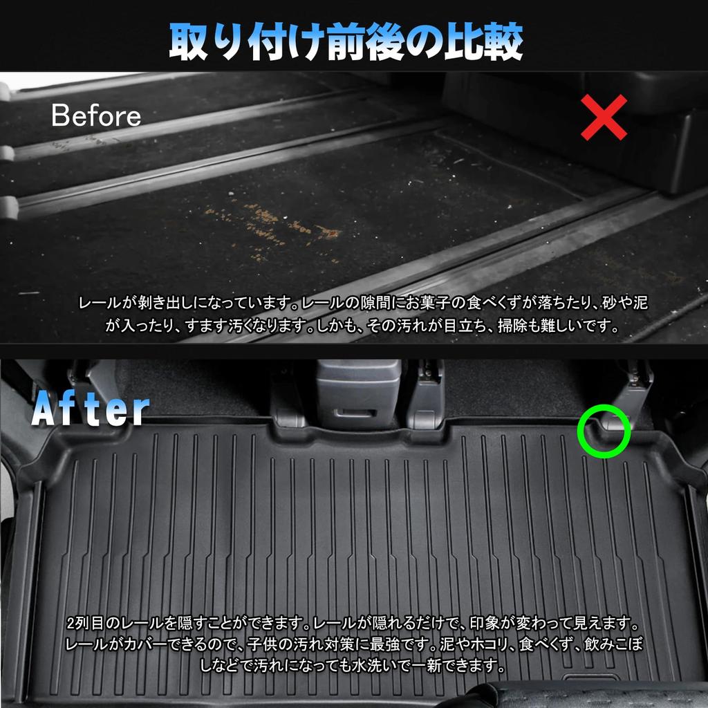 TELLIKA 3D Floor Mats for 90 Series Seat Rail 3D Easy Protective Car January 2022 Present Noah/Voxy (7-Passenger/8-Passenger Vehicles), Second-Row