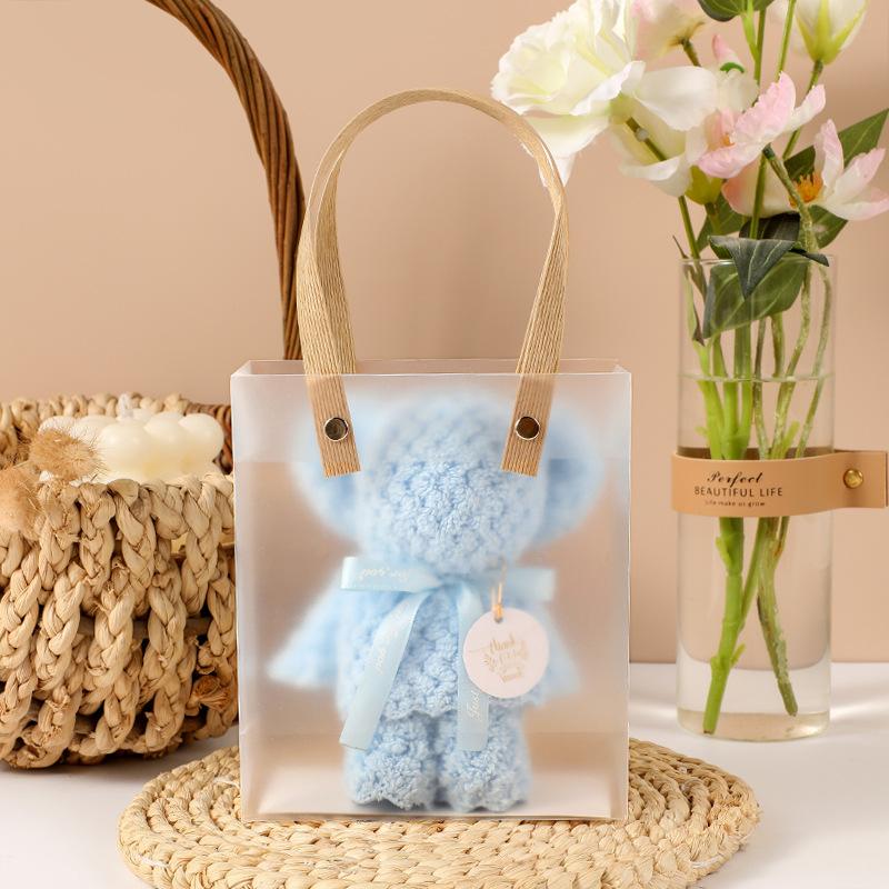 Полотенце в клетку с ананасом и медведем с ручным подарком на мероприятие, большая сумка, свадебный подарок для подружки невесты