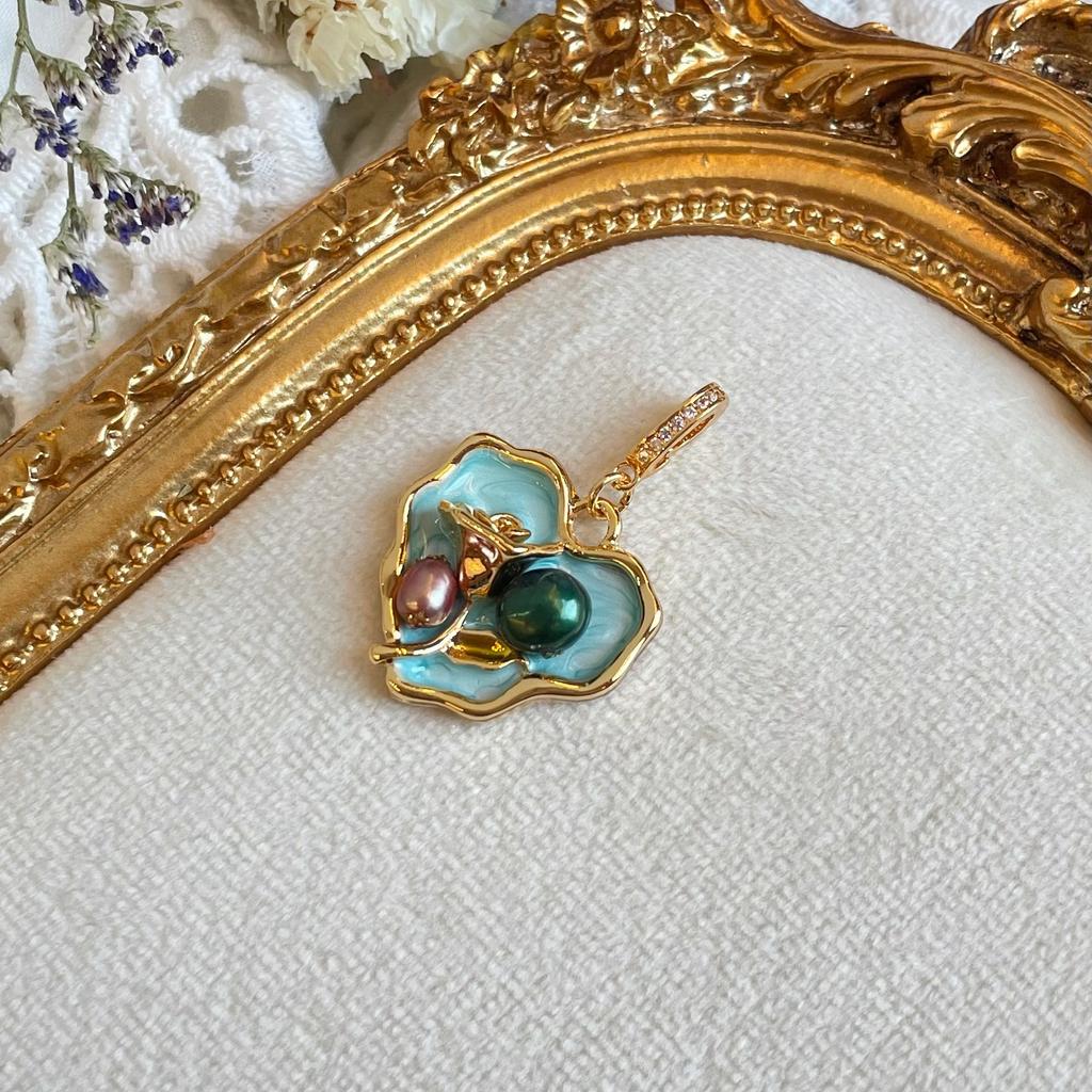 NALA Nala оригинальный дизайн ожерелье с капельной глазурью, роспись одиночный кулон без цепочки, универсальная ниша, подвеска с универсальной застежкой