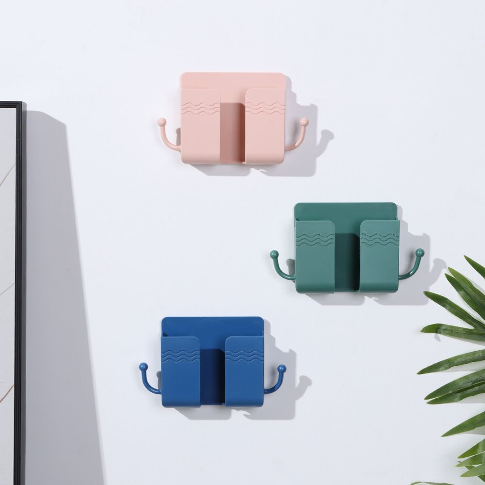 Настенный органайзер для телефона, ящик для хранения телеконтроллеров, крючки для кабелей, держатель для телефона, подставка для телефона
