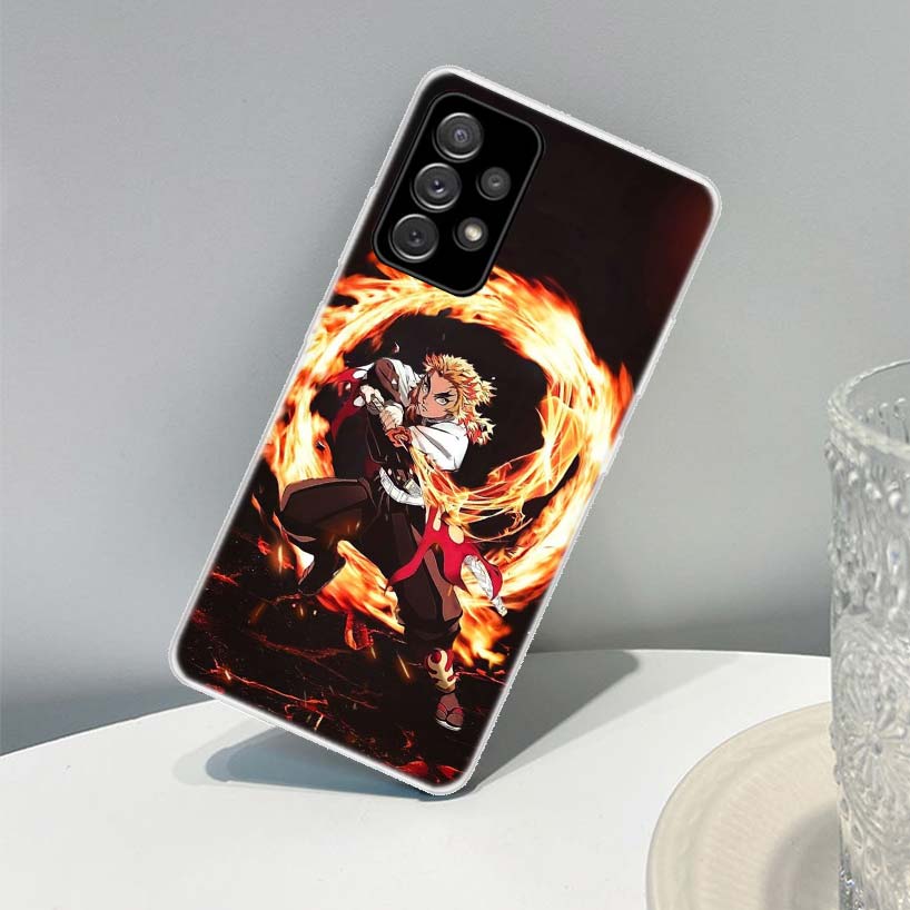 Чехол для телефона Demon Slayer Rengoku Kyoujurou для Samsung Galaxy A72 A71 A52 A51 A42 A32 A22 A21S A12 M12 M21 M30 M31S M51