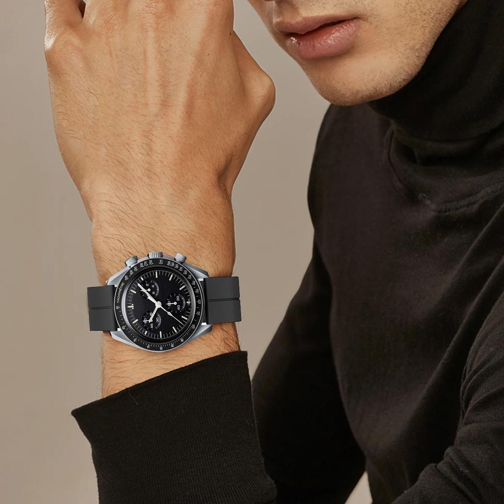 2025 Silicone Strap For Omega X Swatch Joint MoonSwatch Planet Watch Band Metal Magnetic Buckle Wristband Replacement Bracelet