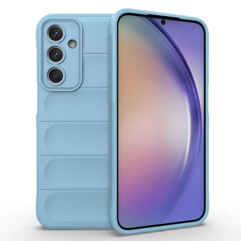 Гибкий силиконовый чехол с эффектом кожи для Samsung Galaxy A56 A36 A26 A16 5G Чехол Противоударный Fundas Coque