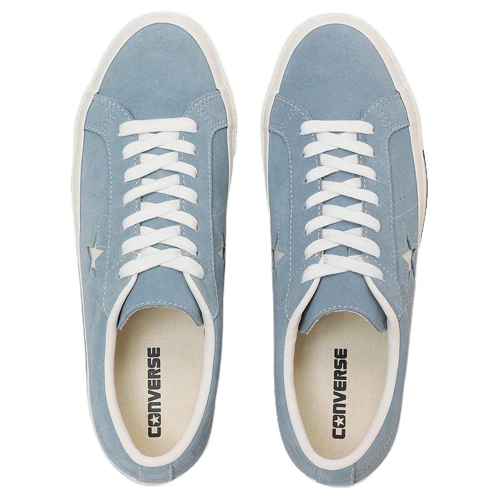 Converse One Star Замшевые Мягкие Удобные Нескользящие Прочные Низкие Кеды для Скейтбординга Унисекс Синие 35200863