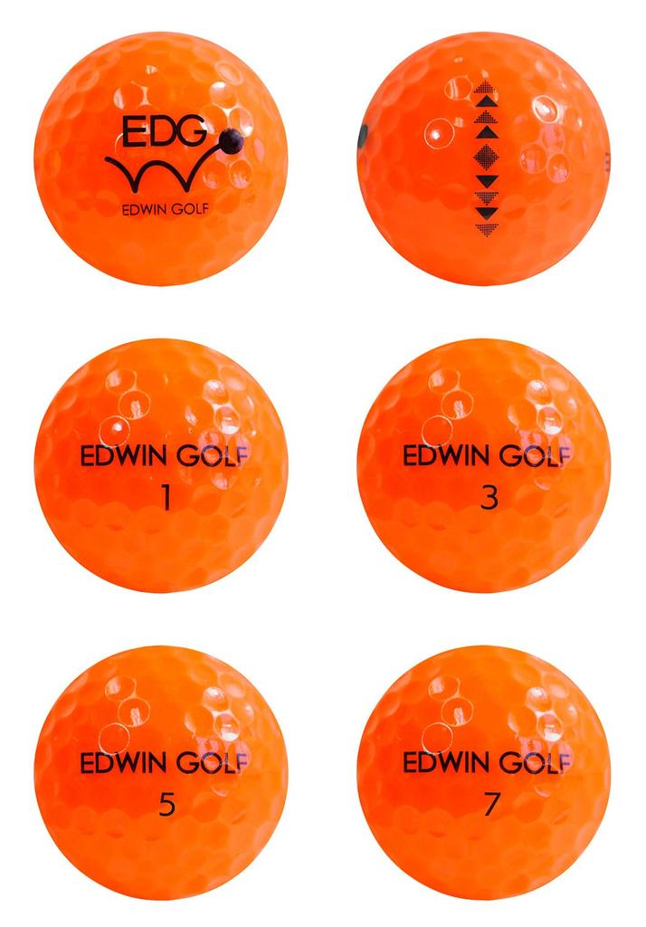 Edwin Golf Golf 1 дюжина мячей, (12 Шариков), Оранжевый, EDBA-3775