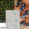 1 Sheet Nail Sticker Christmas Theme Design Long-Lasting Eco-Friendly Snowflakes Nail Polish Stickers