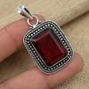 Красный гранатовый драгоценный камень стерлингового серебра 925 пробы ювелирные изделия ручной работы женский кулон