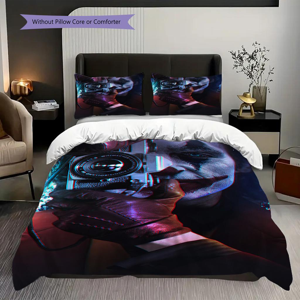 Joker Clown Prince Crime Threepiece Set 1 Duvet Cover 2 Pillowcase Without Core Duvet Cover And Pillowcase Christmas Birthday Gift