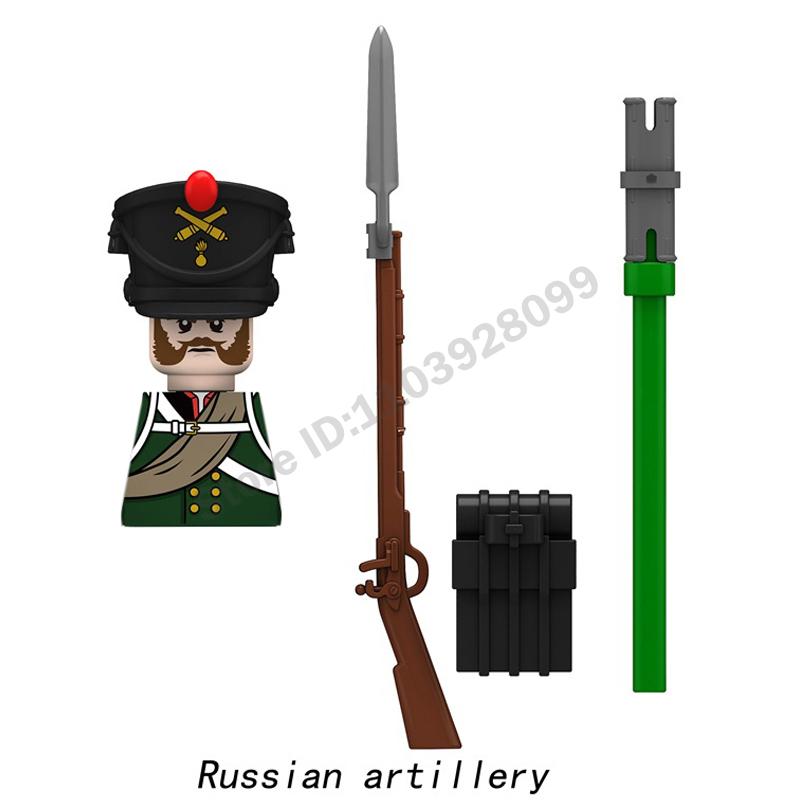Средневековье Военные Наполеоновские войны Фигурки Строительные блоки Британские Французские Пруссия Пехота Рыцарь Генерал Герцог Персонажи Кирпичик