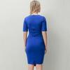 Fashion Women elegant Casual Slim Fit High Quality Solid Metal Buckle Plus Size  Irregular Dress