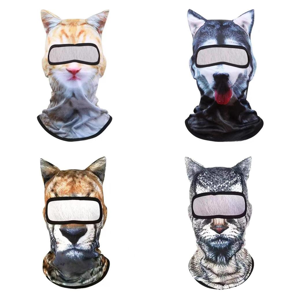 3d Animal Pattern Face Mask With Sun Protection For Outdoor Water Activities
