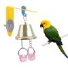 Hanging Parrot Bell Toys Acrylic/Metal Bird Chew Toy for Parakeet Parrots