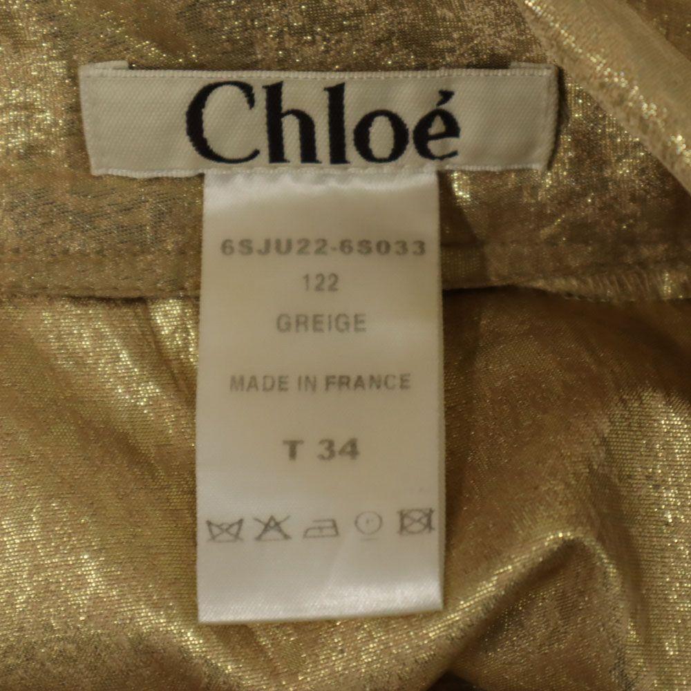 Chloe French silk blend Mini skirt T34 gold Women Used