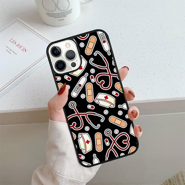 Медицинский Медицина Медсестры Чехол для Телефона Для iPhone 17 Air 14 15 16 16e 13 12 Max Чехол Для Apple 11 Pro Max Plus Coque