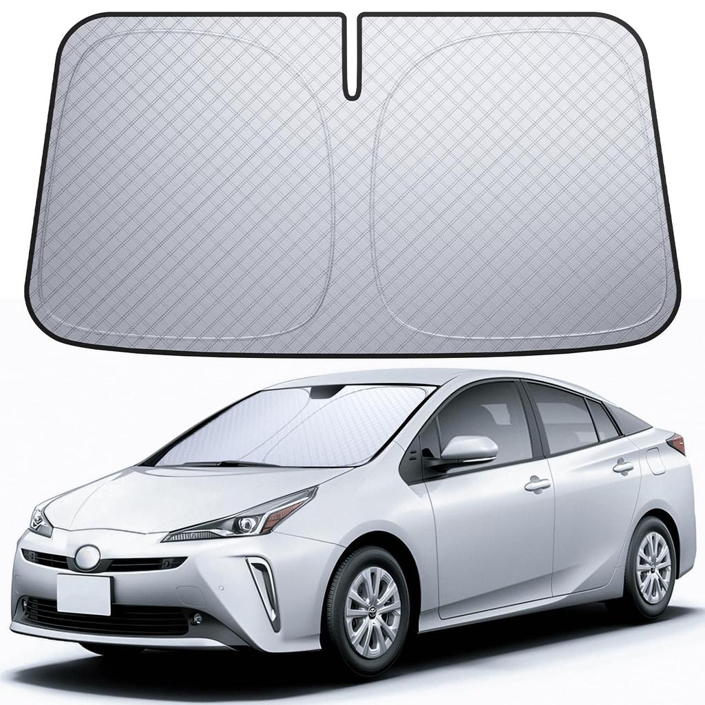Lamicall Insulated Windshield Sunshade for Toyota Prius 50 Car Foldable Windshield Light Heat UV Front Scratch Heat Includes Storage Pouch 6-Layer