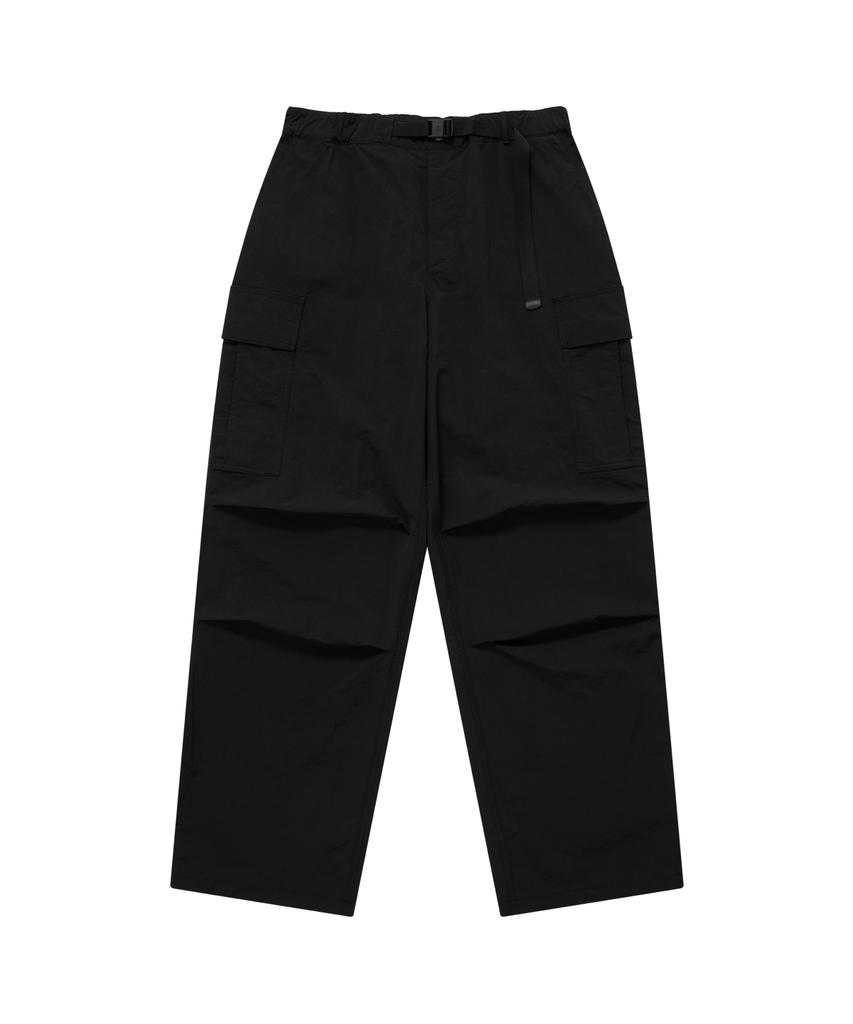 COVERNAT Wide Nylon Cargo Easy Pants Black
