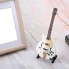 7in White Miniature Electric Guitar Replica with Box Instrument Model Ornaments Christmas Gifts