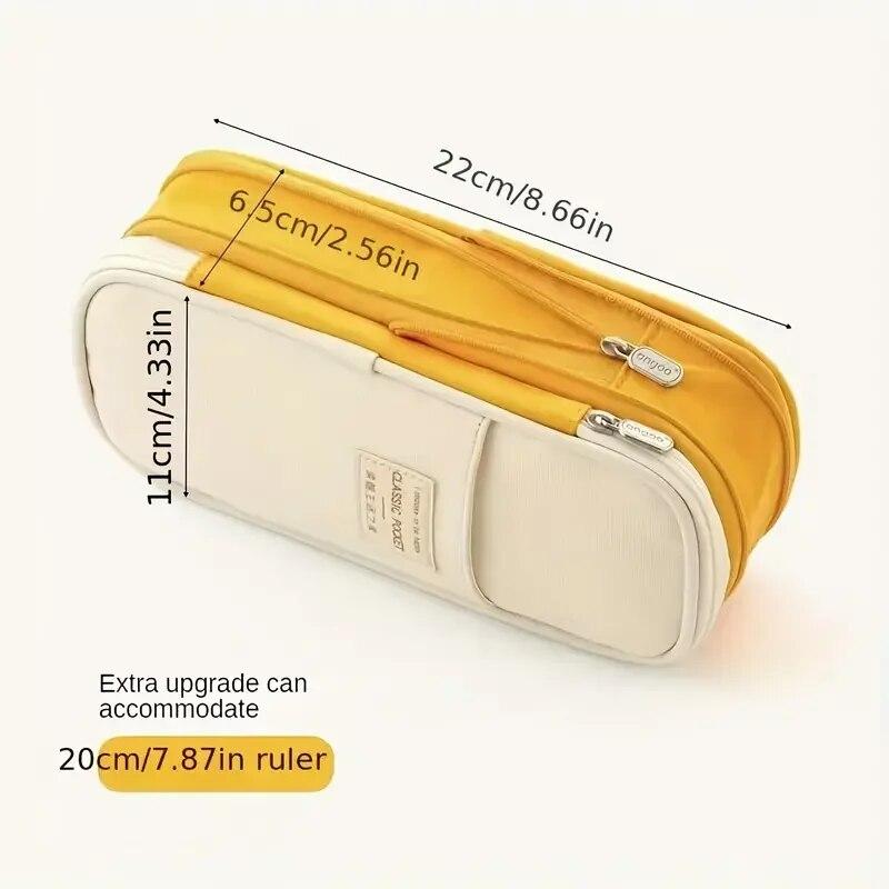 Милый складной пенал большой емкости, сумка для карандашей, держатель для ручек, канцелярские принадлежности, органайзер для стола, каваи, школьные принадлежности для студентов