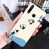 Anime Cute Panda Phone Case For Huawei Y9 6 7 5 Prime Enjoy 7s 7 8 plus 7a 9e 9plus 8E Lite Psmart Shell