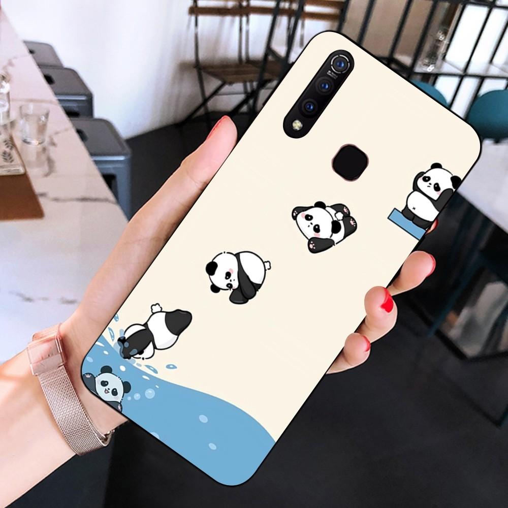 Anime Cute Panda Phone Case For Huawei Y9 6 7 5 Prime Enjoy 7s 7 8 plus 7a 9e 9plus 8E Lite Psmart Shell