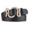 Women's Belt Trend Retro Snake Buckle Belt Fashion Casual Pu Leather Belt With Dress Jeans Belts Gift For Women and Girlfriend
