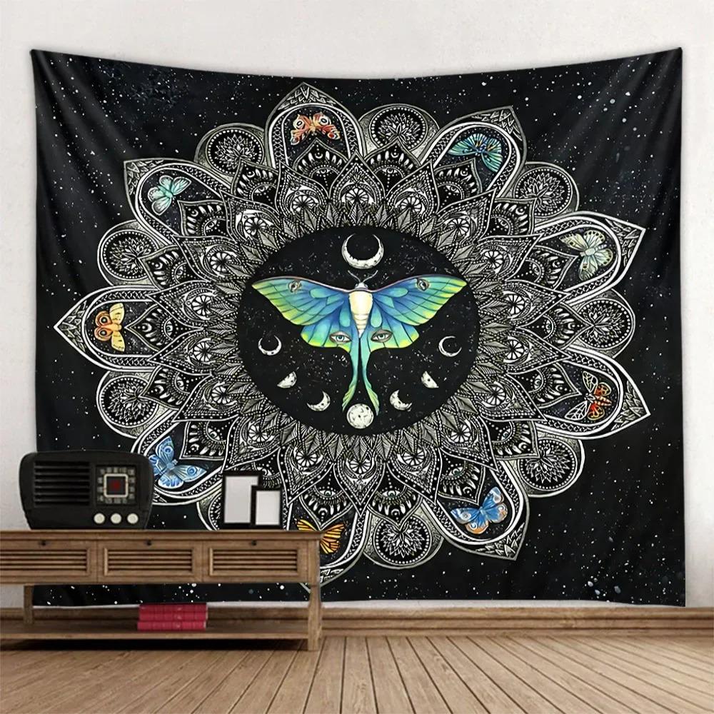 Мотылек Луна Звездное небо Искусство Декоративный Гобелен Домашний Декор Стены Офис Гостиная Гобелен