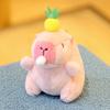 Cartoon Capybara Plush Keychain Pendant Stuffed Animals Doll Toys Backpack Hangings Decoration