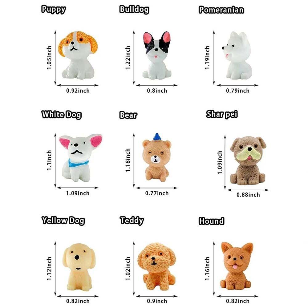 Realistic Mini Resin Dogs Cute Animals Dog Ornaments Puppy Miniature Figurines Micro Landscape