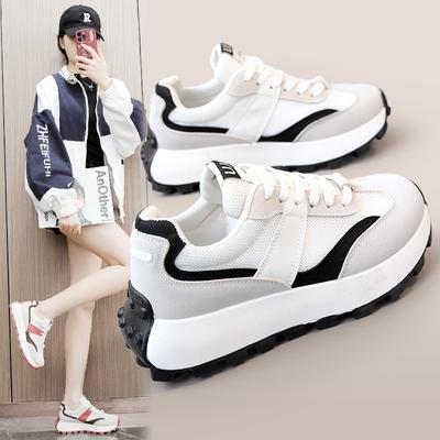 G6830-1 Новые белые туфли, женские весенне-летние повседневные женские туфли на толстой подошве, туфли на досках, дышащие, прочные с круглым носком