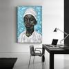 Черный человек, холст, картина, африканское искусство, портрет, граффити, постеры, принт, абстрактная фигура, настенные панно для гостиной, домашний декор