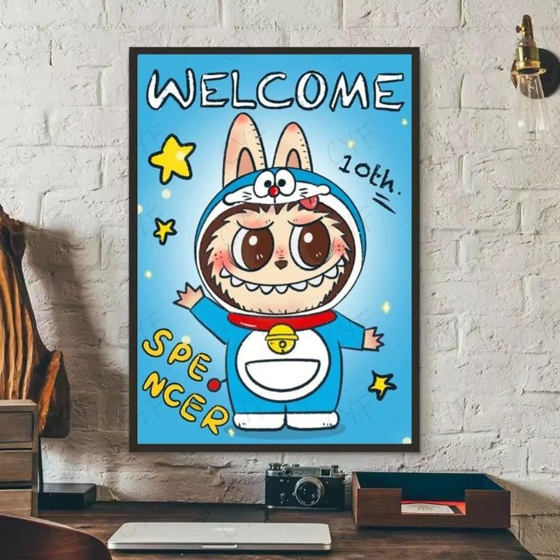 Labubu Metal Sign, Cute Character Wall Art Plaque 20x30cm